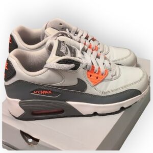 Nike Kids Air Max Gray and Orange Shoes